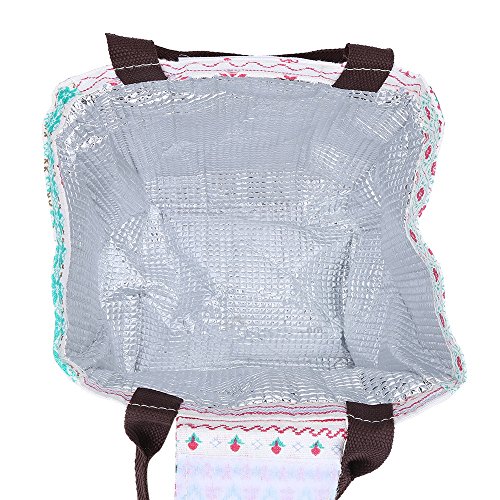 WAWJ Lunch-Paket Lunch Tote Isoliertasche Kühltasche Lunchbox Lunch Tasche Mittagessen Beutel Picknicktasche Thermal Mittagessen Tasche (Blume) - 4