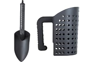 Ksrnsne Lot de 2 pelles à sable et pelle pour détection de métaux et