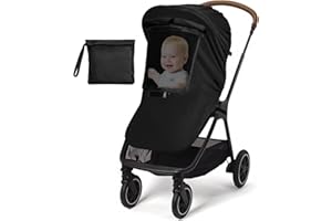 Evolpor Universal Baby Stroller Sun Shade Cover – Adjustable UV-Blocking Curtains, Breathable Insect Protection, Full Coverage for Prams & Strollers