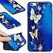 Produktbild iPhone 6S Plus Hülle,iPhone 6 Plus Hülle,iPhone 6S Plus Silikon Hülle [Kratzfeste, Scratch-Resistant], TXLING Erleichterung Serie TPU Silikon Schutzhülle Handy Gürtel Tasche Hülle Case Cover Fall-Abdeckung Etui Bumper Schale für iPhone 6 Plus/6S Plus (5.5” Zoll) Hülle - Blauer Schmetterling