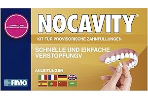 ‎NOCAVITY Nocavity - Set für temporäre Zahnfüllungen - Isoliert die Zahnhöhle und lindert Schmerzen bei Füllungsverlust, kleinen Kaires und abgebrochenen Zähnen