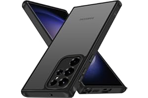 ‎IVOLER ivoler Etui do Samsunga Galaxy S23 Ultra 5G, pełna ochrona aparatu, standard wojskowy, odporne na uderzenia, matowe, półprzezroczyste, zapobiega pozostawianiu odcisków palców, czarne