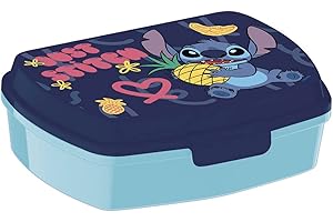 Fiambrera rectangular para el almuerzo infantil de Stitch