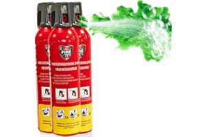 notlok Safety Work – 3X Mini Extintor Casa 750g sin Flúor, Seguro para la Piel | Clases A, F, E hasta 1000V | Extintores para Fire Extinguisher Home, Extintor Coche, Barco, Pequeño y Apartamento