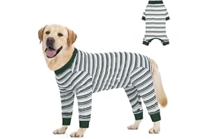 FEimaX Dog Recovery Suit Long Sleeve, Dog Surgery Recovery Suit for Female Male, Pet Surgical Bodysuit Puppy Onesie Abdominal Wounds Protector for Small Medium Large Dogs