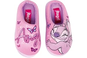 DISNEY LION GUARD Disney Stitch et Angel Chaussons Maison Filles, Pantoufles Semelle Antidérapante, Tailles EU 28 à 33