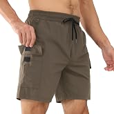Superora Men's Cargo Shorts with Multiple Utility Pockets | Breathable Quick-Drying and Elastic Relaxed Cut Shorts for Sports