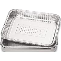 Weber 6415 Alu-Tropfschalen, 15x22cm, 10 Stück, Einwegschalen, Fettauffangschale
