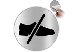 LEIASA: Cartello di divieto per scarpe – spessore 0,6 mm – diametro Ø 100 mm – alluminio (cartello non scarpe)