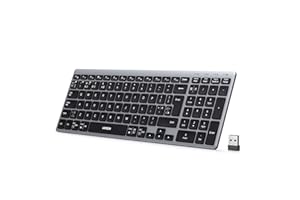 UGREEN Wireless Keyboard, Bluetooth Keyboard with UK Layout, Mini and Rechargeable Ergonomic Keyboard, BT5.4 &2.4GHz Dual Modes, Connect 3 Devices, for ipad/PC/Tablet, Windows/macOS/Android/Linux,etc.