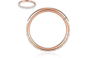 AROWRO 316L chirurgischer Stahl mit Zirkonia für Ohr und Nase, 20 g, 18 g, 16 g, 14 Gauge