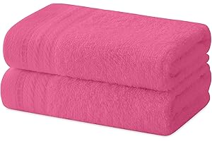 Degrees Home – Set mit 2 Bidet-Handtüchern, Badetüchern, kleinen Handtüchern, 100 % Baumwolle, 480 g/m², Maße 30 x 50 cm - ROSA