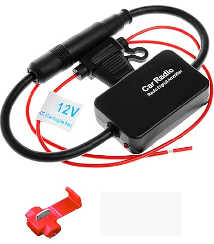 Amplificateur Antenne Tv 12v Camping Car Amplificateur De Signal D'autoradio Universel 12V Antenne FM-AM Dab Radio Avec SMB Femelle à DIN Antenne Voiture