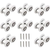 4 Stück Rollen für Schiebetüren, Rostfreier Stahl Doppelter Antrieb Tür Schieberolle Leise Schiebe Rolle Universal Metall Schiebe Achsen Fenster Rolle für Schiebetür, Schiebefenster, Schränke 4 Stück Rollen für Schiebetüren, Rostfreier Stahl Doppelter Antrieb Tür Schieberolle Leise Schiebe Rolle Universal Metall Schiebe Achsen Fenster Rolle für Schiebetür, Schiebefenster, Schränke
