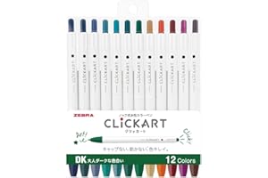 Zebra Clickart Wyss22-12Cdk - Juego de rotuladores a base de agua (12 colores)