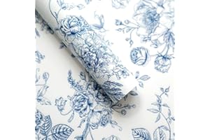 Scented Drawer Liners, Drawer Liners, Drawer Liner - DWUENT Waterproof Floral Drawer Liners for Wardrobe, Bedroom, Closet (50x35cm, 20 Sheets, Blue)