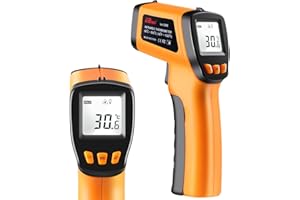 LEERCHUNAG Infrarot Thermometer (nicht für Menschen), LEERCHUANG Temperaturmessgerät für Pizzaofen, Berührungslose Laser Thermometerpistole zum Kochen/Grillen (520)