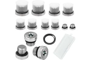 WISIRENT 10 Stück 1/2 3/4 1/8 1/4 3/8 zoll Blindstopfen, Silber Edelstahl Blindstopfen Wasserleitung Verschlussstopfen, Wasserleitung Blindstopfen Verschlussstopfen Blindstopfen mit 10 Dichtung