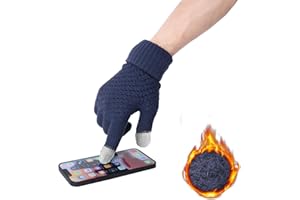 Figarge Knitted Gloves Touch Screen Thickened Winter Gloves Warm Knitted Gloves Finger Gloves Non-Slip