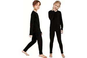 FIANA FASHIONS Unisex Kids Winter Thermal Base Layer Set, Long Sleeve Top & Bottoms Warm Underwear Long Johns for Children Boys Girls Ideal for Daily Wear 4-11 Years