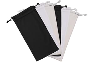 Hifot Funda Gafas de Sol 6 Piezas, Suave Estuche Gafas Almacenaje, Cuerdas Bolsa Gafas para Hombre Mujer niña …