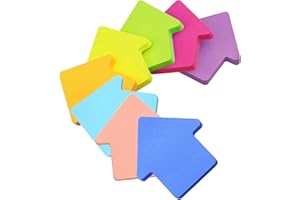 DOGMOON Sticky Notes, 560 Sheets Arrow Shaped Self-Stick Notes, Colorful Super Sticky Notes, Bright Post Stickies, Post Memo for Office Home School Meeting(76mmx76mm)