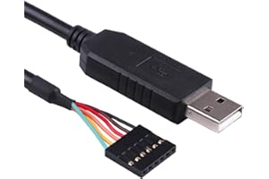 Suamdoen FT232RL USB a Serial TTL 3.3V UART Level Converter Cable 6 Way Pin 0.1 Pitch Terminated, Works Galileo Gen2 Boards/BeagleBone Black/Minnowboard Max More 6FT Compatible TTL-232R-3V3