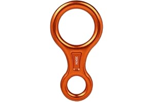 Ogowawer 35KN Peak Rescue Terminal 8 Descender, Rappel Gear Downhill Equipment, 7075 Aluminum Alloy Rock Climb Belaying Rescue Device Protector for Outdoor Downhill Hiking Spor