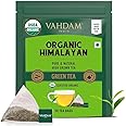VAHDAM, Organic Himalayan Green Tea Bags (50 Green Tea Bags) Non-GMO, Gluten Free | Naturally High Grown Green Tea | Earthy & Smooth | Resealable Ziplock Pouch | Plant - Based Pyramid Tea Bags