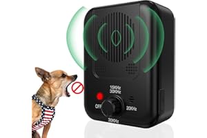 GOUSHY Professional Anti Barking Device, Auto Dog Barking Control Devices with 3 Modes, 33FT Ultrasonic Stop Dogs Training Behaviour Aids Ultrasonic Dog Barking Control Device Safe for Dogs People