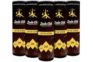5 Jets de scène argentés de 2 mètres - 20 Secondes chacun-Parfaits pour Ajouter Une Touche spectaculaire à Vos événements Zenda Club®
