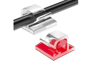 Zeripikfoasp 150 Pezzi Clip Per Cavi, Autoadesivo Clip Cavo, Fermacavi Supporto Organizer la Gestione Dei Cavi, Ferma Cavi Adesivi, per Luce Fata, Muro, Ufficio, Caricabatterie (Trasparente)
