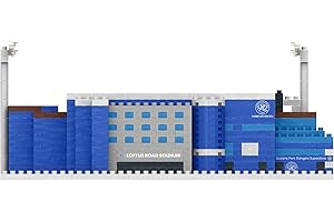 FOCO Officially Licensed QPR FC Loftus Road 3D Bricks Mini BRXLZ Football Stadium Construction Set - Premier League Model - 1,526 Pieces - Ages 12+ - Sports Merchandise