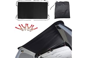 VOLNAMAL Campervans essentials Rear Barn Door van tailgate Awning Cover Rear Barn Door Canopy Cover Weather Protection Large Size 420D Oxford Waterproof Sun Shade Cover compatible with a variety of cars Black
