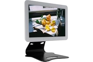 shinar Soporte de Metal Compatible con Echo Hub Soporte de Mesa para Echo Hub con giros Ajustables de hasta 360° / inclinaciones -70° / +70° con gestión de Cables,(Negro)