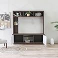 Danube Home Izan TV Cabinet For Up To 55 Inches TV I Entertainment Modern Design Wall Unit Furniture I Wooden TV Stand For Living Room, Bedroom | TV Rack L170xW40xH180 cm - Rustic/White