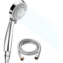 Pommeau De Douche Haute Pression Avec Filtre Et Tuyau 150 Cm - Économique - Chrome