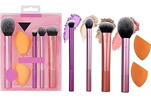 CHENDUORAN Brochas de Maquillaje Profesional, brochas de maquillaje y esponja mezcladora de maquillaje, para bases, polvos y correctores, Crea un Look Perfecto