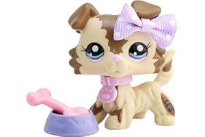 NEFLUM MiniToy lps Pets Shop, Old G2 lps Figure with Little Pets Collectable with lps Accessories (lps Collie 2210)