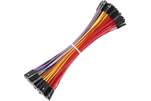 Breadboard Jumper Wires 20AWG, Bestlus Exclusives FF Jumper Cables Wires Female to Female 6'' 15CM, 10 Colors, Pack of 120, Square Head 0.1'' for Arduino Raspberry Pi (6'', F/F)