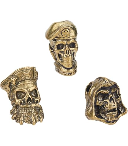 NBEADS 10 Stück Europäische Perlen-Set – Antik Silber, Große Lochung (5,5-6,5 Mm), Verschiedene Motive Wie Buddha & Totenkopf