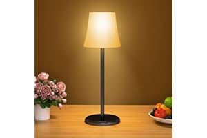 ‎SURIGHT Suright Tischlampe Kabellos, Akku Tischleuchte Stufenlose Dimmbare 3 Farbmodi+RGB, Touch Control LED Tischlampe IP54 Wasserdicht für Restaurant, Schlafzimmer, Party, Camping, Kaffeehaus