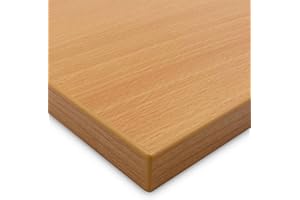 X57 Tischplatte 19mm Dekorplatte nach Maß Holzplatte melaminharzbeschichtet Spanplatte mit 2mm ABS Kante Umleimer (160x50cm. Buche)