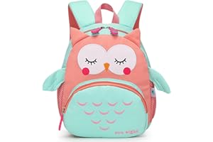 Tokeya Sac à Dos D'école pour Enfant Primaire Mini Cartable Sac de Voyage Maternelle Sac à Dos Préscolaire Filles 2-6 Ans Tout Petits Mignonne Cadeau, Vert Hibou