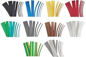 NETPROSHOP 2 Meter Schrumpfschlauch 2:1 Schwarz, Farbig und Transparent, Farbe:Blau, Größe:3.2 mm