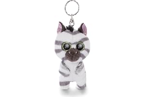 NICI Glubschis: El Original – Glubschis Llavero de Cebra de Peluche Mankalita 9 cm – Tiernos Juguetes de Animales del Zoo – Lindo Colgante para Cordones y llaveros – Mini Juguete para niñas y niños