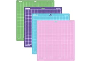 LOKLIK Self-Healing Craft Cutting Mats, 6 Pack Set - Suitable for Sublimation Vinyl & Other Crafting Materials - Durable Precision Grid Surface for Accurate Measurement