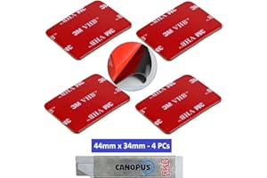 CANOPUS Waterproof 3M Sticky Pads, GoPro Helmet Mount Spare Replacement, Thickness (1.1mm) Extra Strong Double Sided Pads for GoPro, SJCAM Home Decor Adhesive Pads for Action Camera Mounts