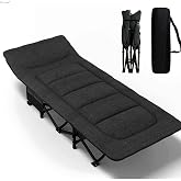 EFSANE KAMP - Konfor Ultralight Kampet Portatif Kamp Yatağı Siyah - 190x68x35cm