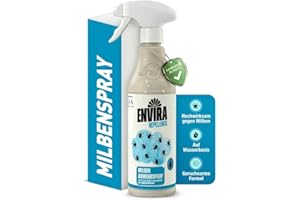 Envira Milbenspray für Matratzen 500 ml - Hochwirksames Abwehrspray gegen Milben & Hausstaubmilben - Anti Milben Spray - Milbenschutz für Allergiker - Mit dezentem Zitrusduft, geruchsarm